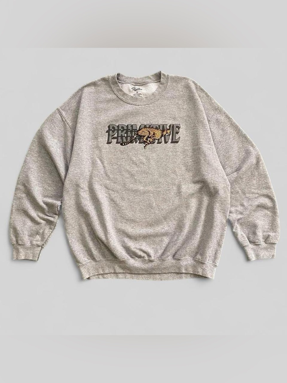 Primitive Skateboarding Cheetah Graphic Crewneck Sweatshirt Large